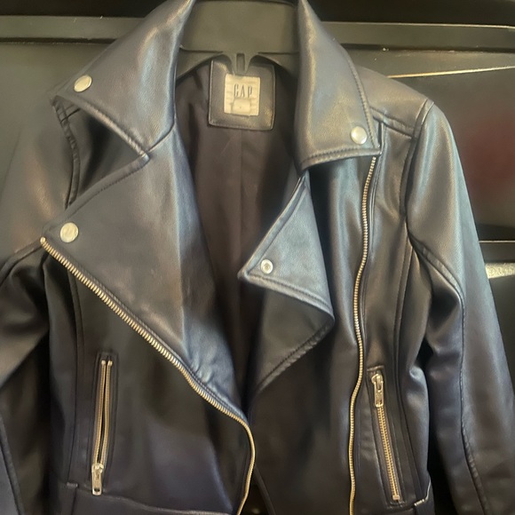 GAP Girls Pleather Motorcycle Jacket Size:S - Picture 2 of 5